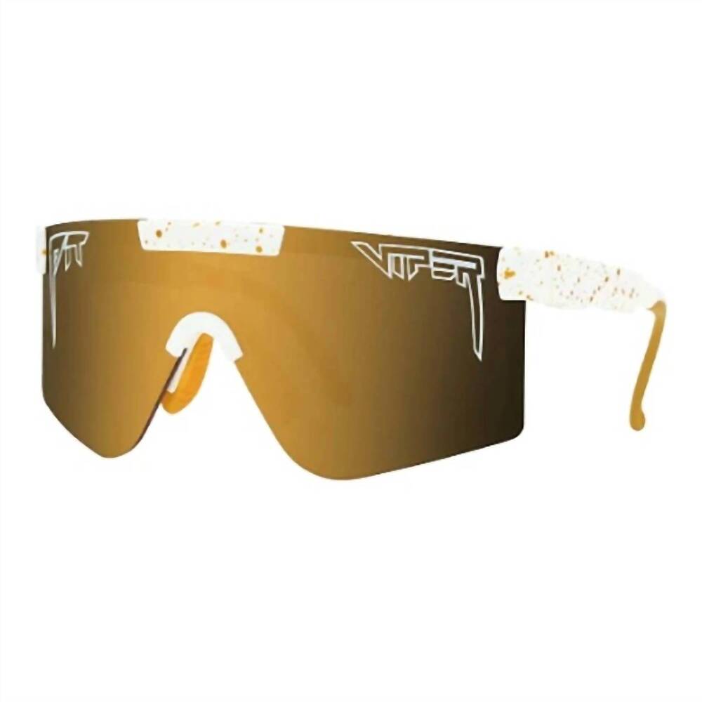 NEW PIT VIPER men's j-lo polarized 2000 sunglasses in white/gold